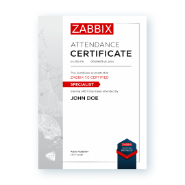 Zabbix Certified Specialist Training | Opensource ICT Solutions